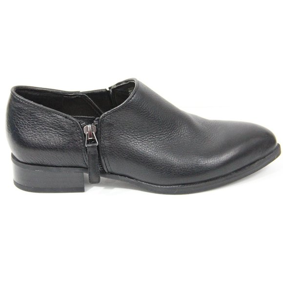 Nine West Ankle Bootie Women Black Leather Shoes Shootie sz 5.5 Nanshe - Picture 4 of 9